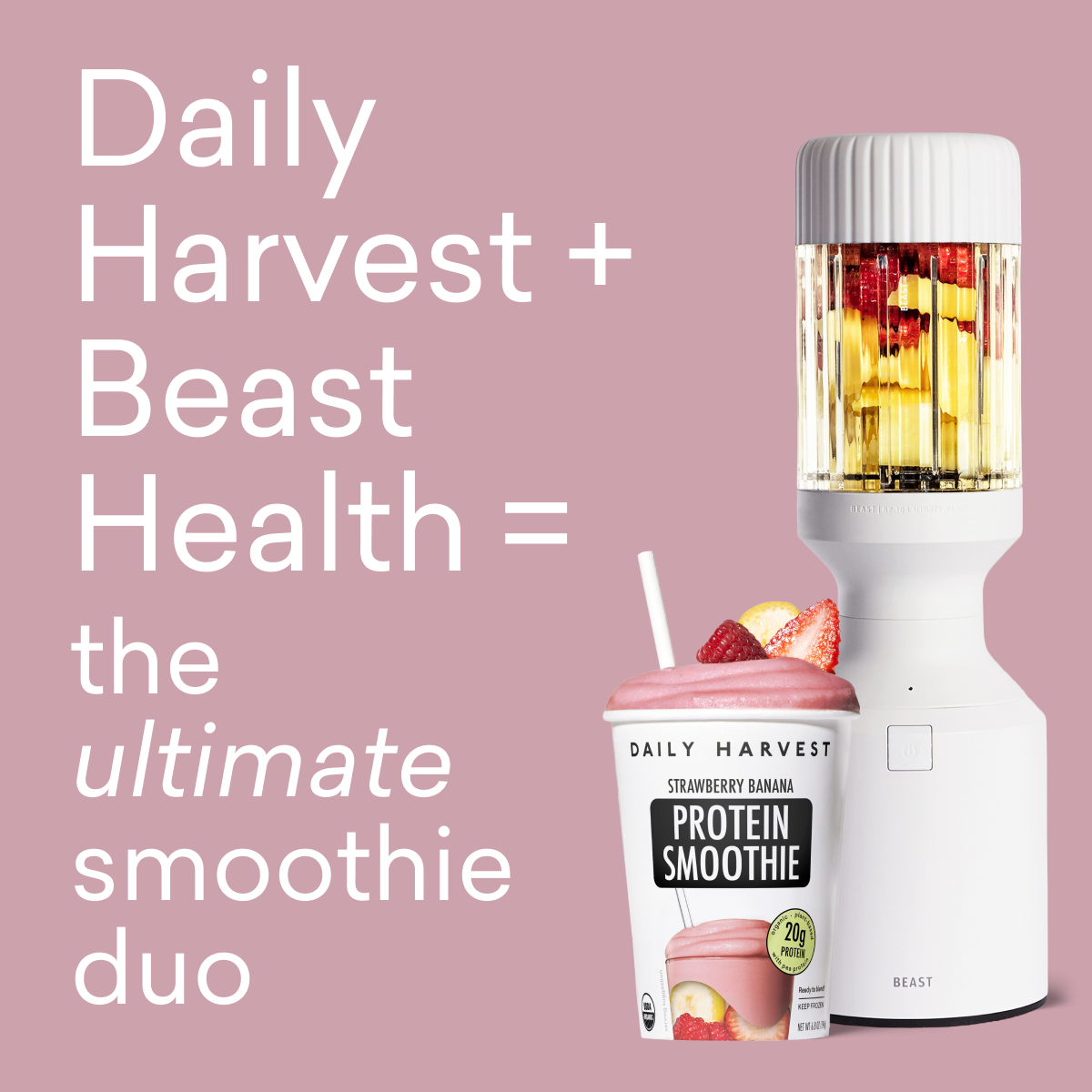 Daily Harvest + Beast Health = the ultimate smoothie duo