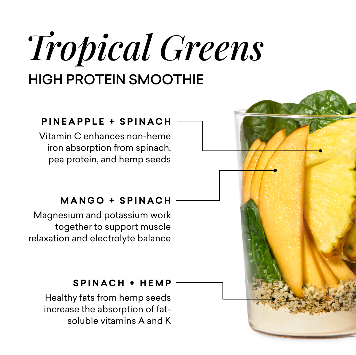 Tropical Greens High Protein Smoothie Tropical Greens High Protein Smoothie