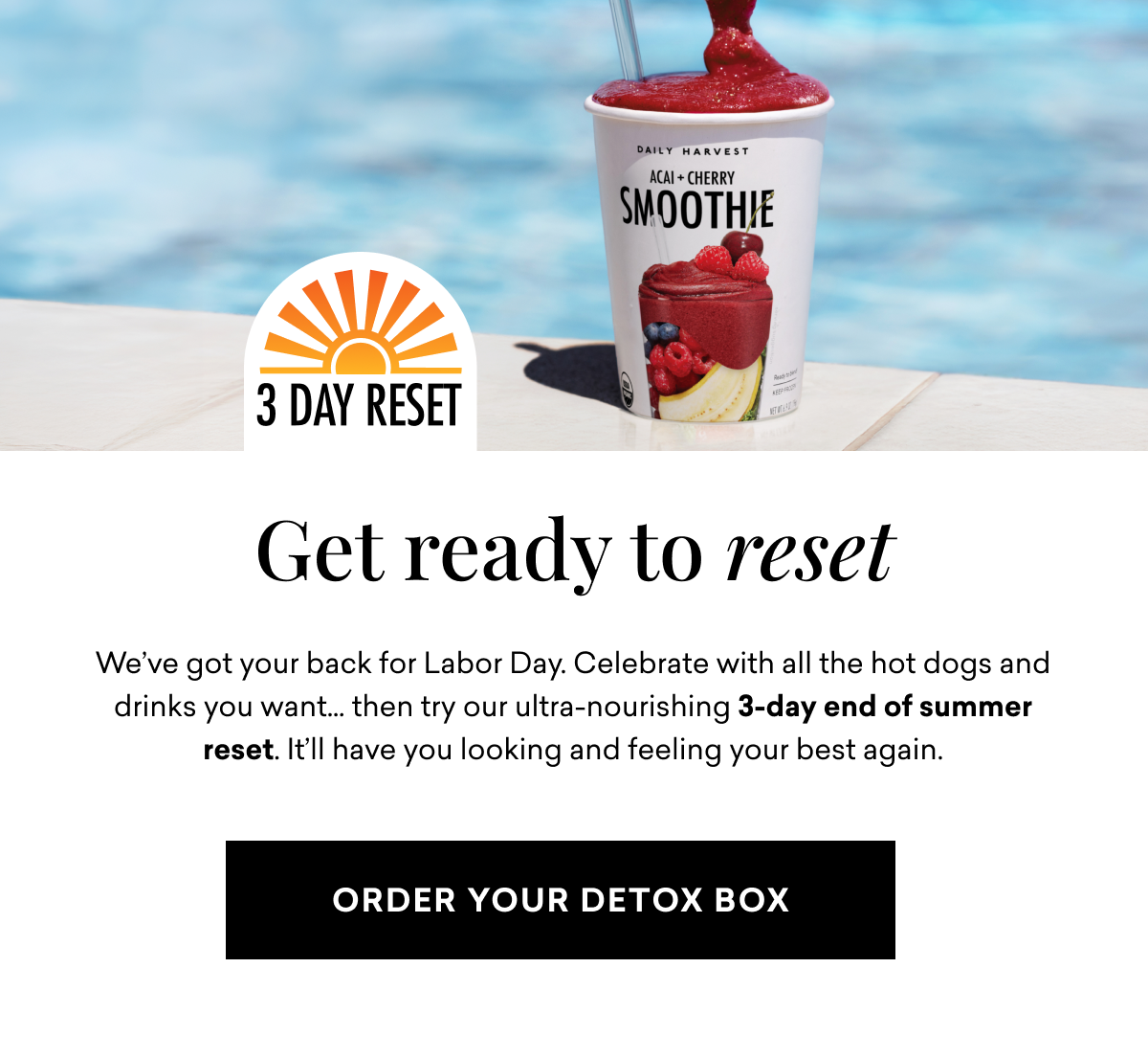 Get ready to reset Get ready to reset