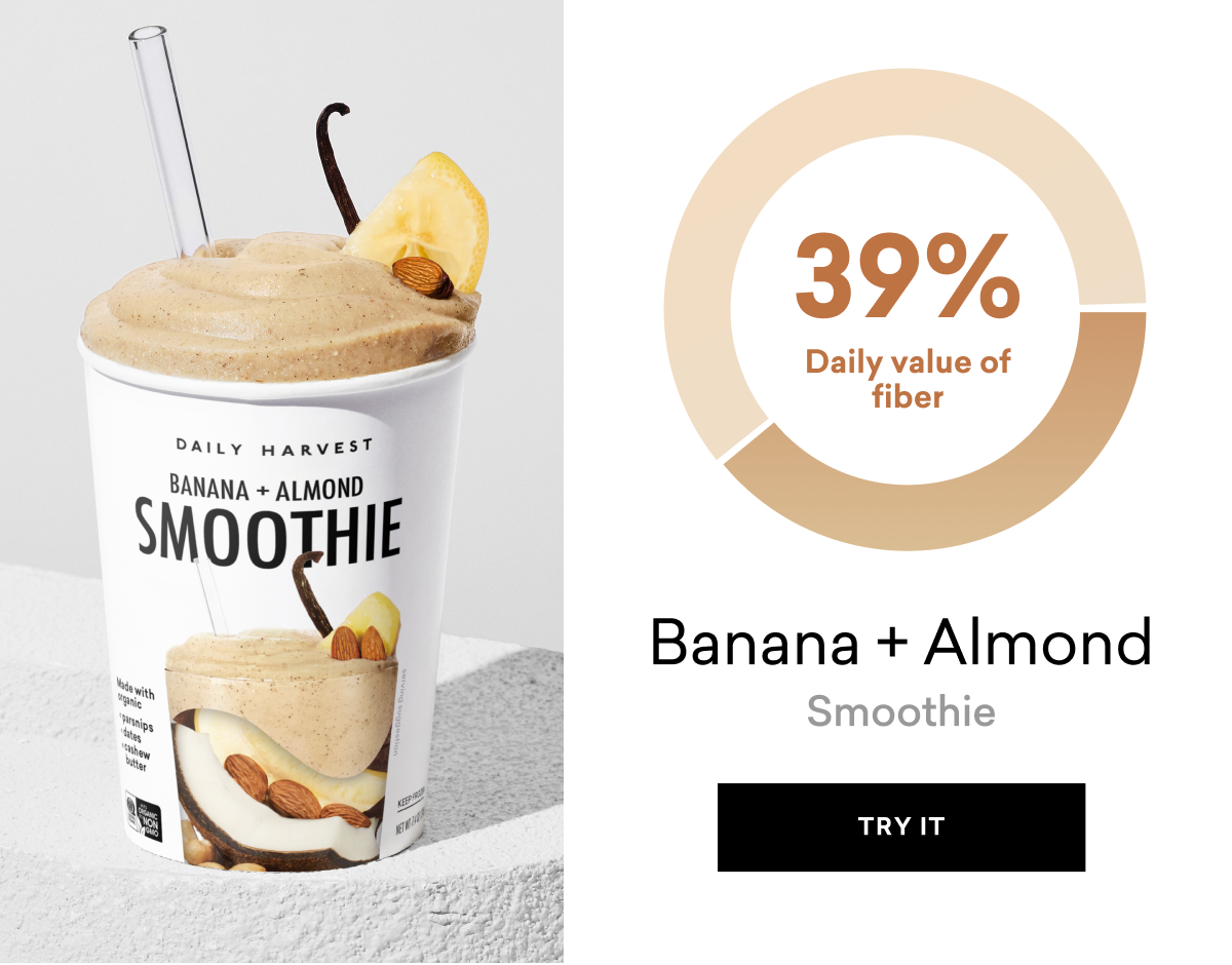 Banana and Almond smoothie: 39% Fiber Banana and Almond smoothie: 39% Fiber
