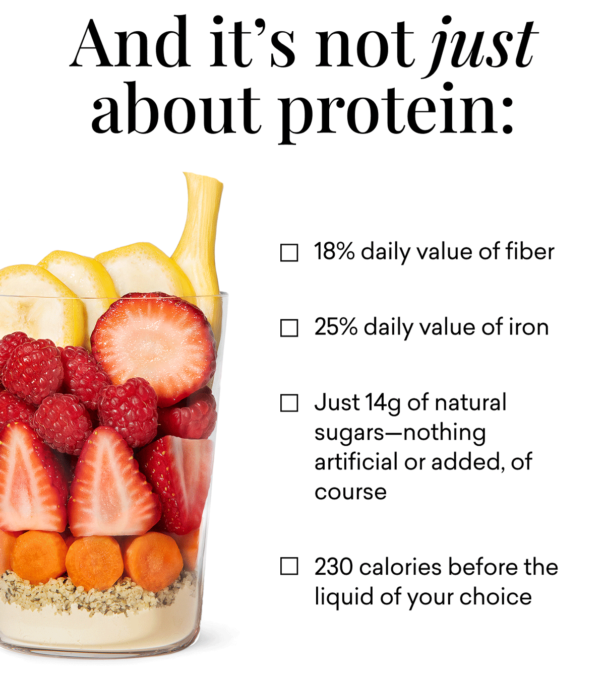 And It's not just about protein And It's not just about protein