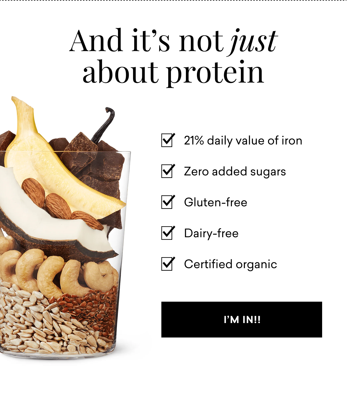 And it's not just about protein