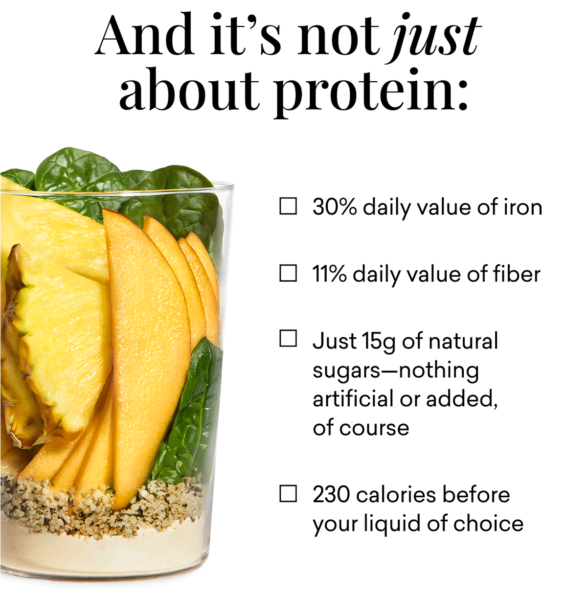 And it's not just about protein And it's not just about protein