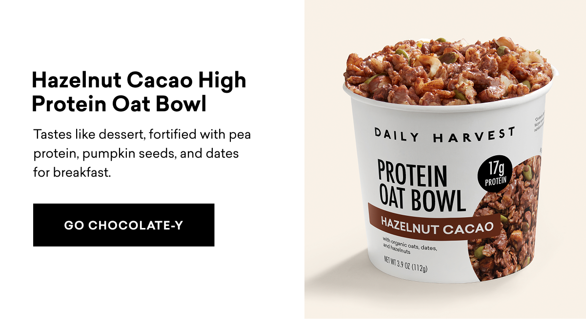 Hazelnut Cacao High Protein Oat Bowl