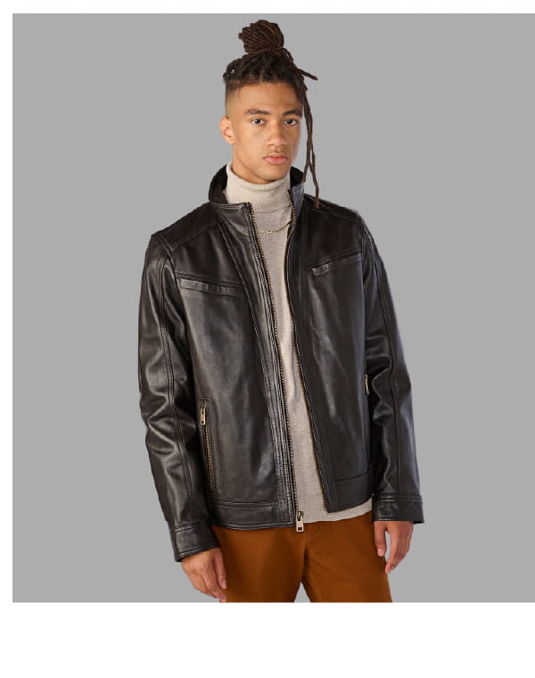 Sean Vintage Leather Racer Jacket