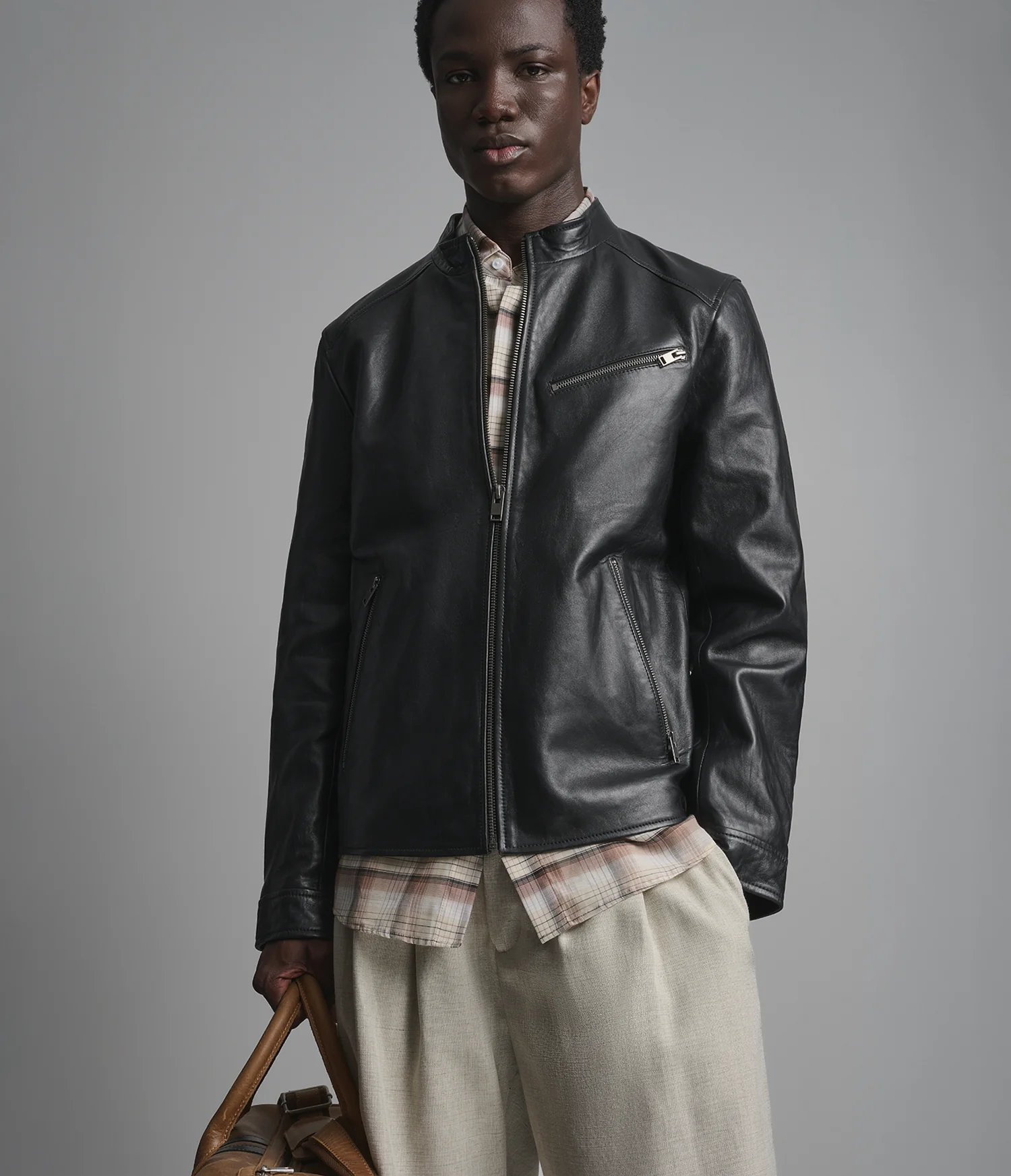 Classic Leather Racer Jacket