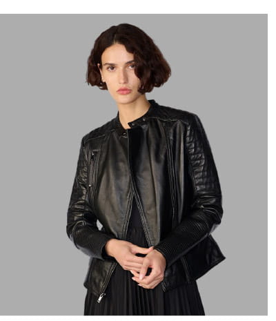 Hadley Quilted Leather Moto Jacket