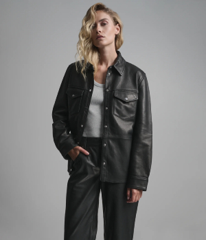 Bailey Vintage Leather Boyfriend Jacket