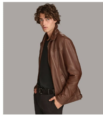 Jett Leather Jacket with Removable Hood