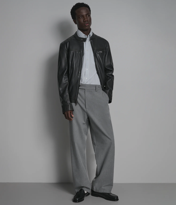 Ethan Leather Racer Jacket