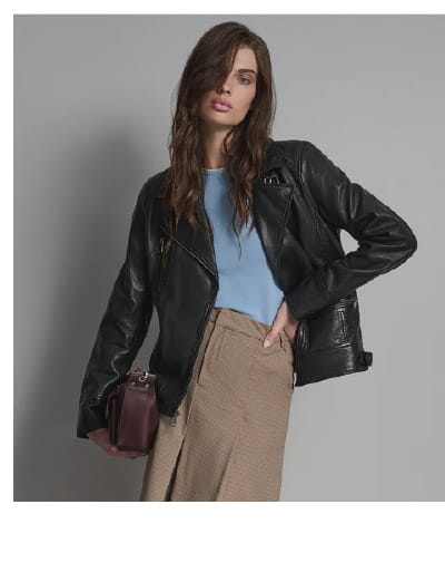 Marissa Asymmetric Leather Moto Jacket
