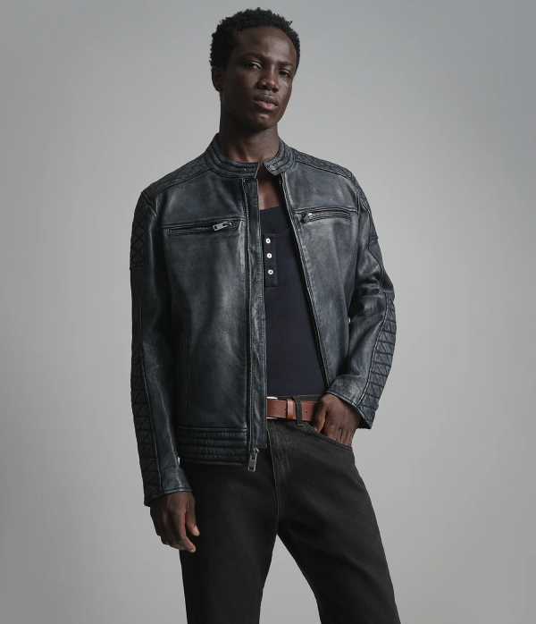 Marcus Leather Denim Jacket
