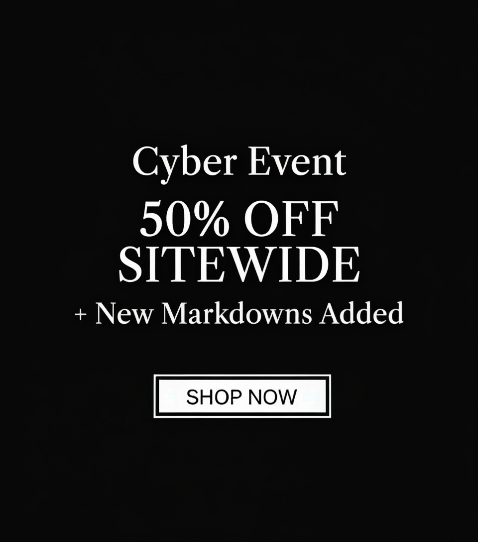 an image of a black background with a white text that says cyber event 50 % off steve new