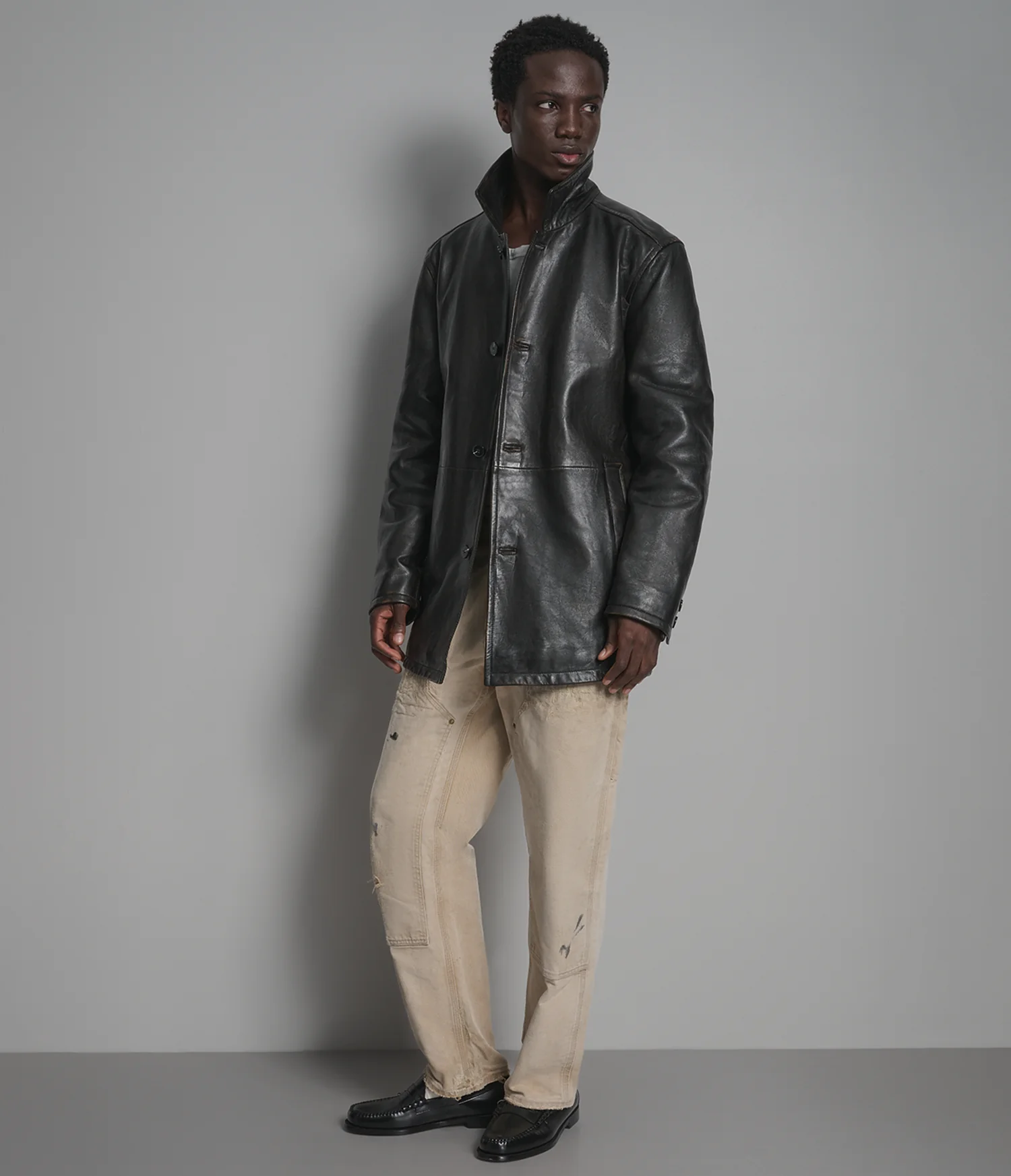 Antonio Leather Car Coat
