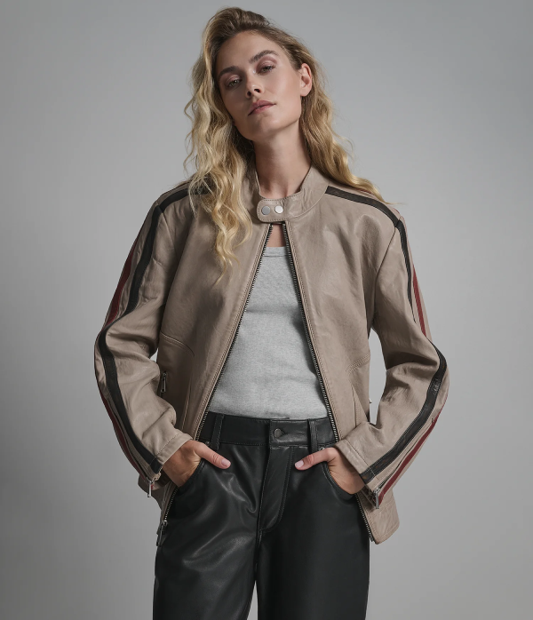 Nova Striped Letterman Jacket