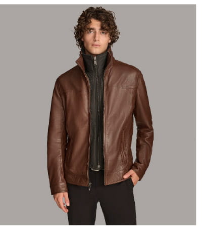 Jett Leather Jacket with Removable Hood