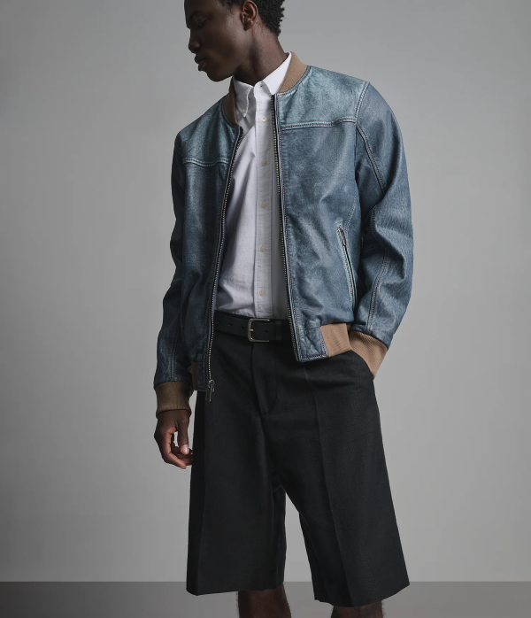 Barrett Denim Leather Bomber