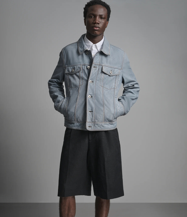 Chase Leather Denim Jacket