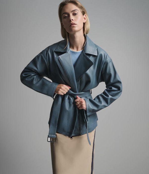 Monroe Belted Asymmetric Moto Jacket