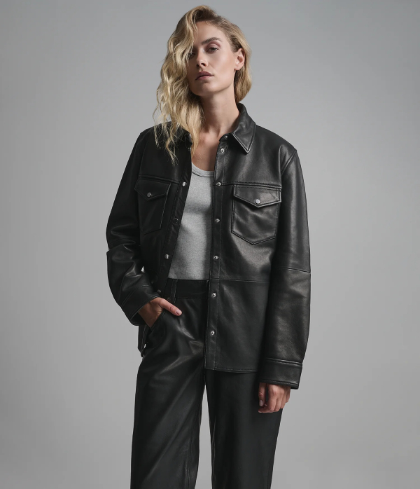 Bailey Vintage Leather Boyfriend Jacket