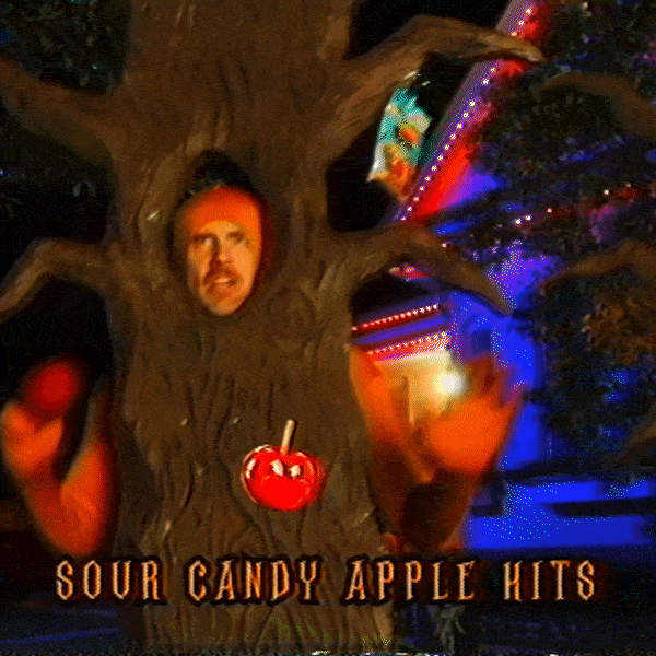 Level 2 Sour Candy Apples drop — red candy-coated apple slices