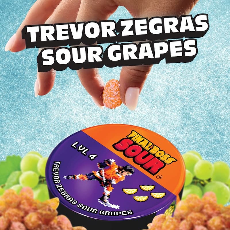 Trevor Zegras x Final Boss Sour Level 4 Sour Grapes — 10-pack hockey puck product image
