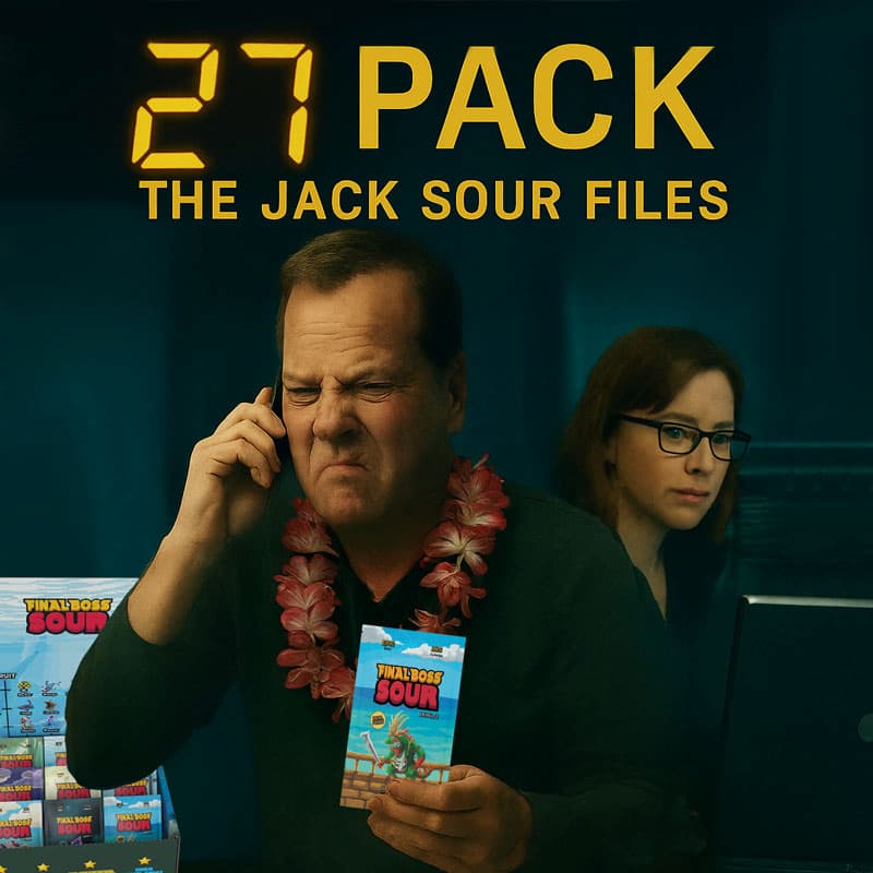 Promotional poster for 27 PACK: The Jack Sour Files