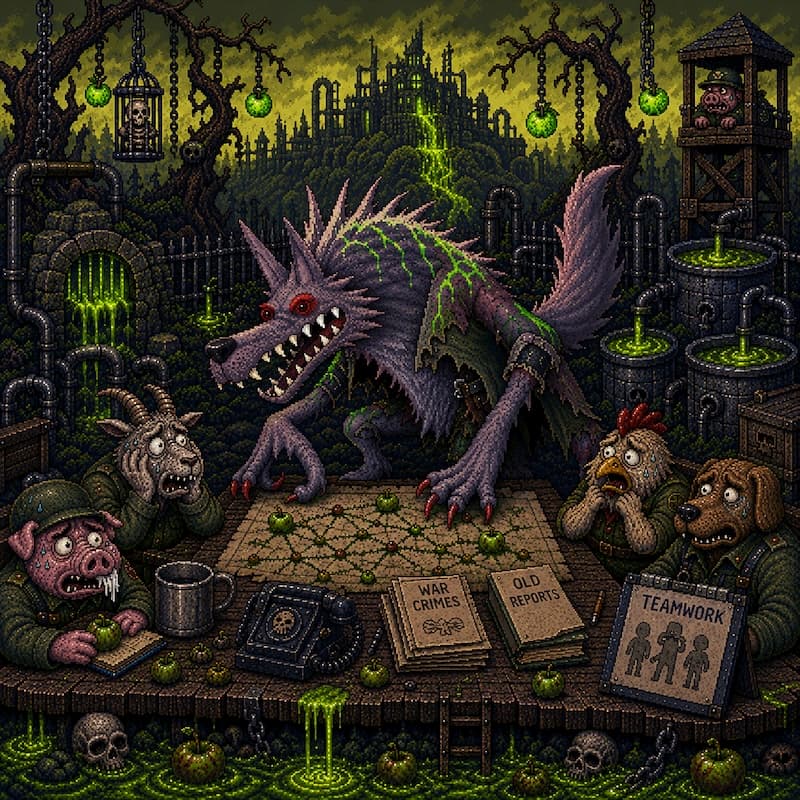 Bigwell the bad wolf miniboss in the Torture Orchard