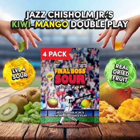 Jazz Chisholm Jr. Kiwi Mango Double Play — Watermelon Kiwis Level 3 four-pack product shot