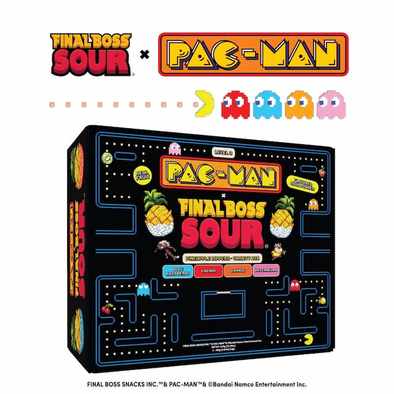 Box of PAC-MAN x Final Boss Sour Level 3 Pineapple Dippers