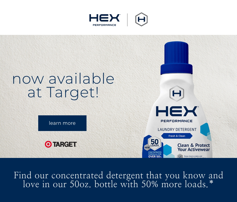 HEX Detergent is now available at Target! HEX Performance