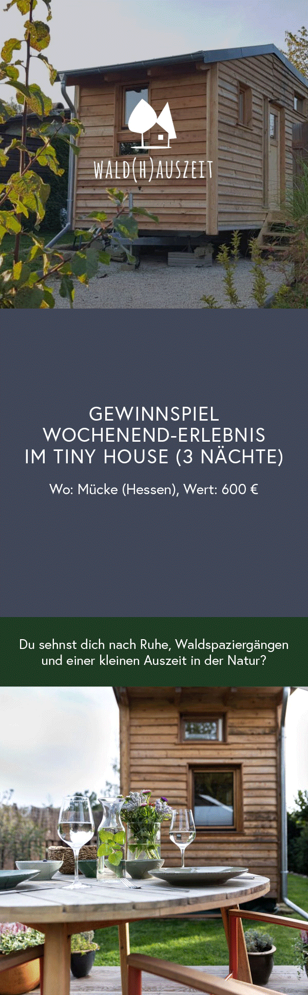 Gewinnspiel Wochenend-Erlebnis Tiny House