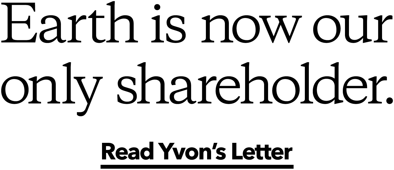 Earth is now our only shareholder. Read Yvon's letter