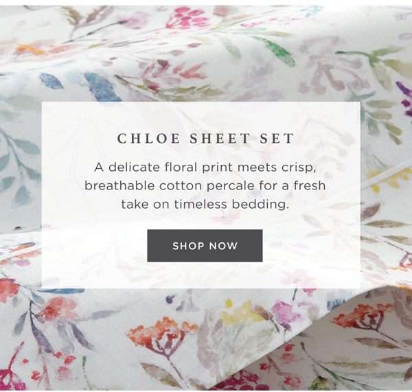 Chloe Floral Percale Sheet Set