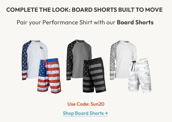 20% OFF Board Shorts | Shop Now 