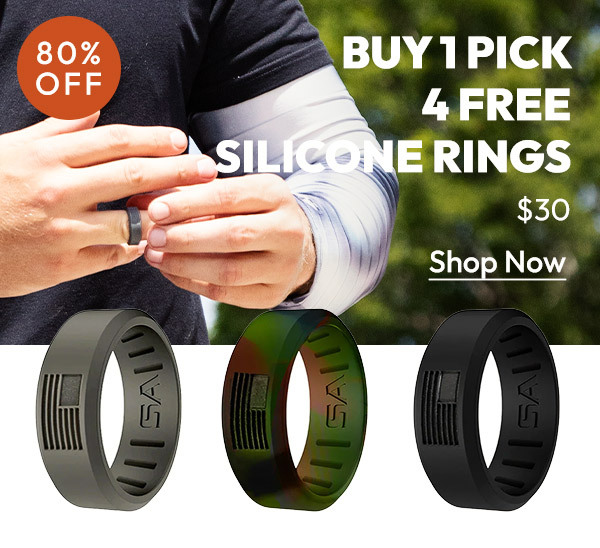 Buy 1 Pick 4 Free Silicone Rings | Shop Now 