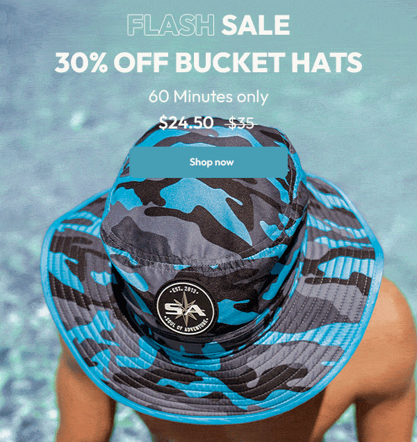 30% OFF Bucket Hats | Shop Now 