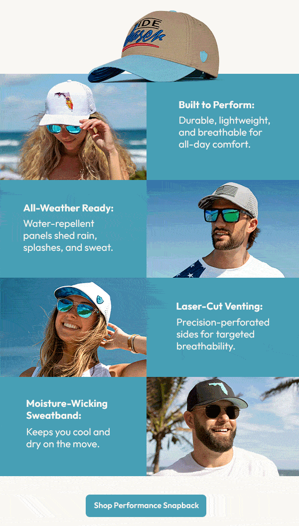 20% OFF Performance Snapback | Shop Now 