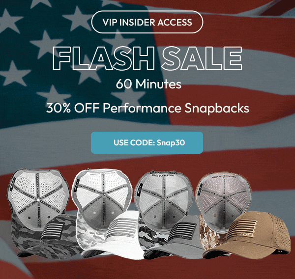 30% OFF Performance Snapbacks | Shop Now