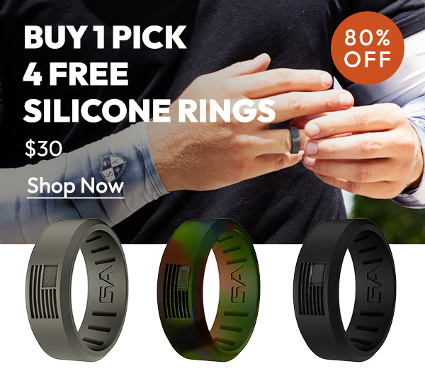 Buy 1 Pick 4 Free Silicone Rings | Shop Now 
