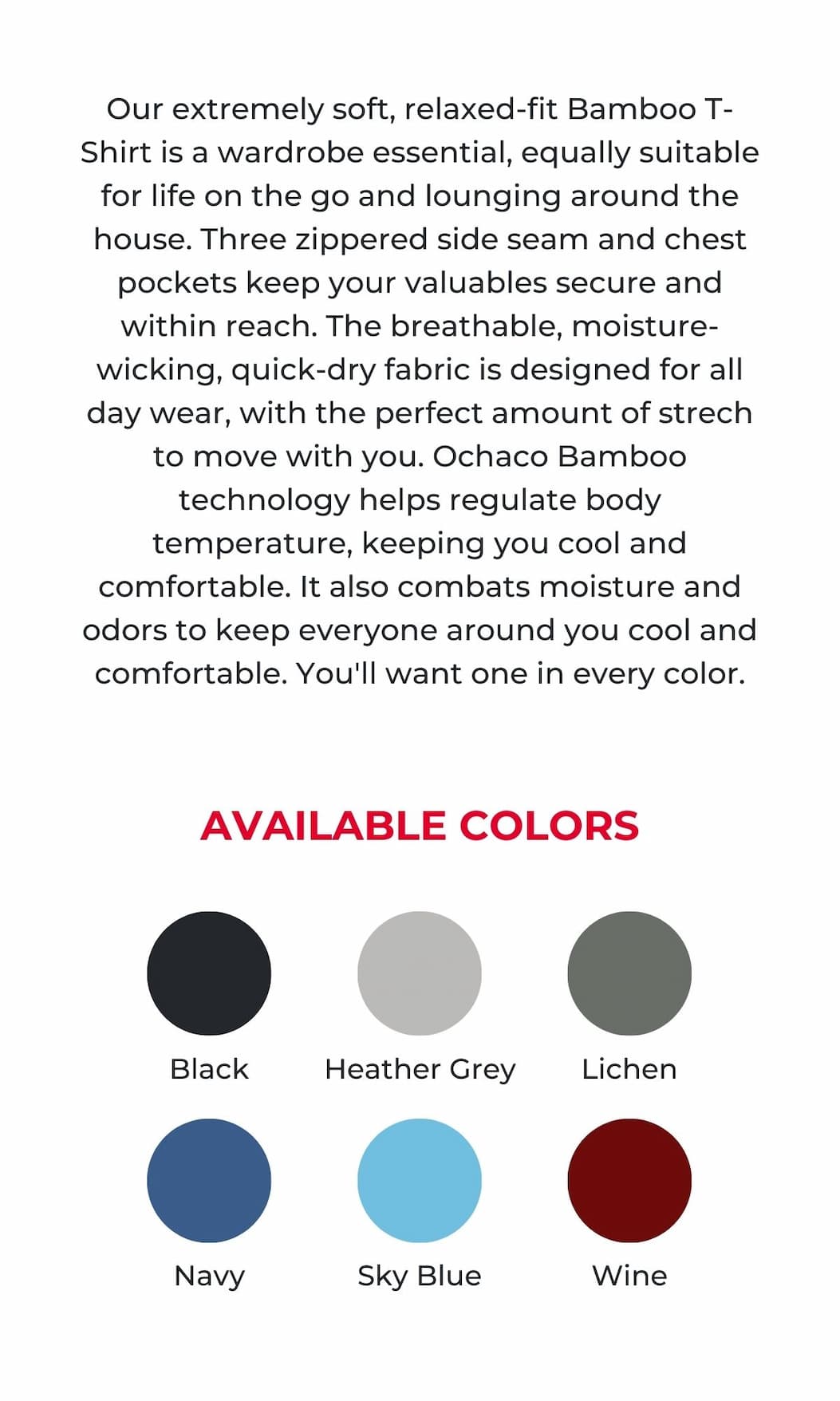 Bamboo T-Shirts Are Back In Stock