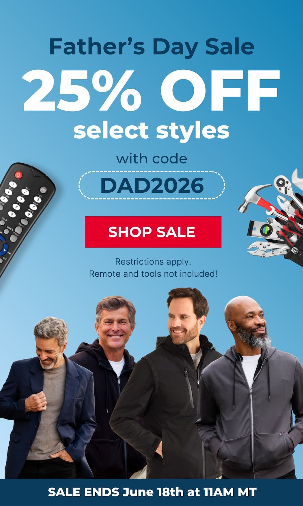 Father's Day Sale 2026 - 25% off select styles