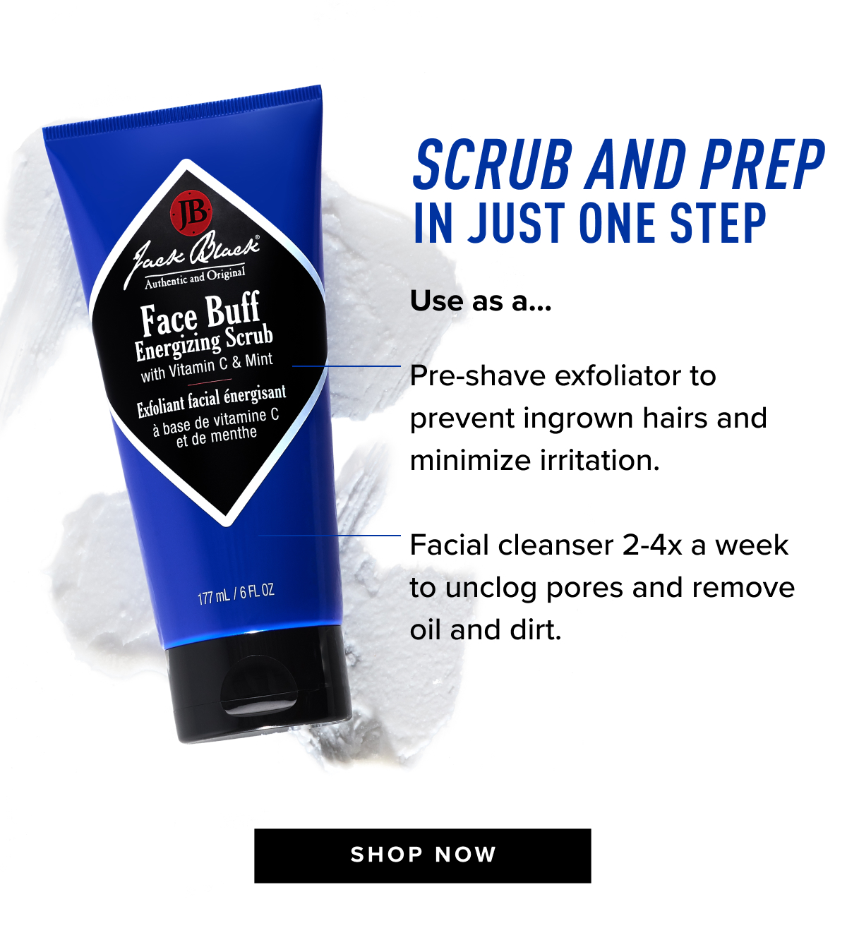 Scrub and prep in one step –&nbsp;Shop Face Buff
