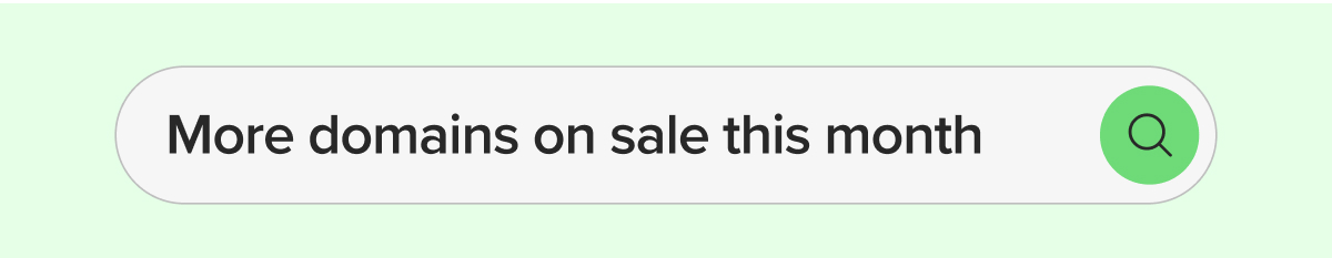 More domains on sale this month