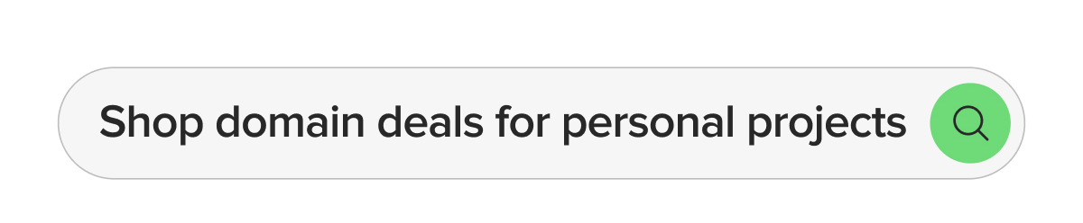 Shop domain deals for personal projects