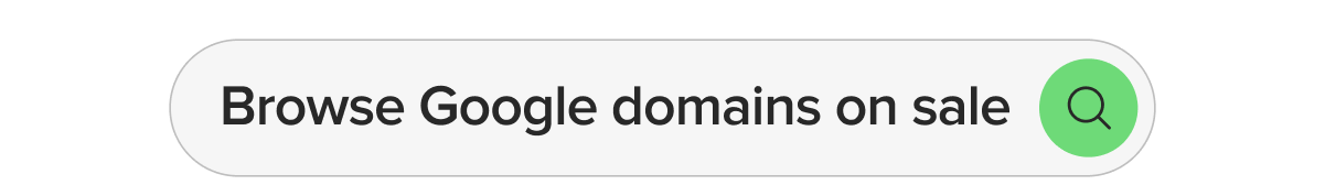 Browse Google domains on sale