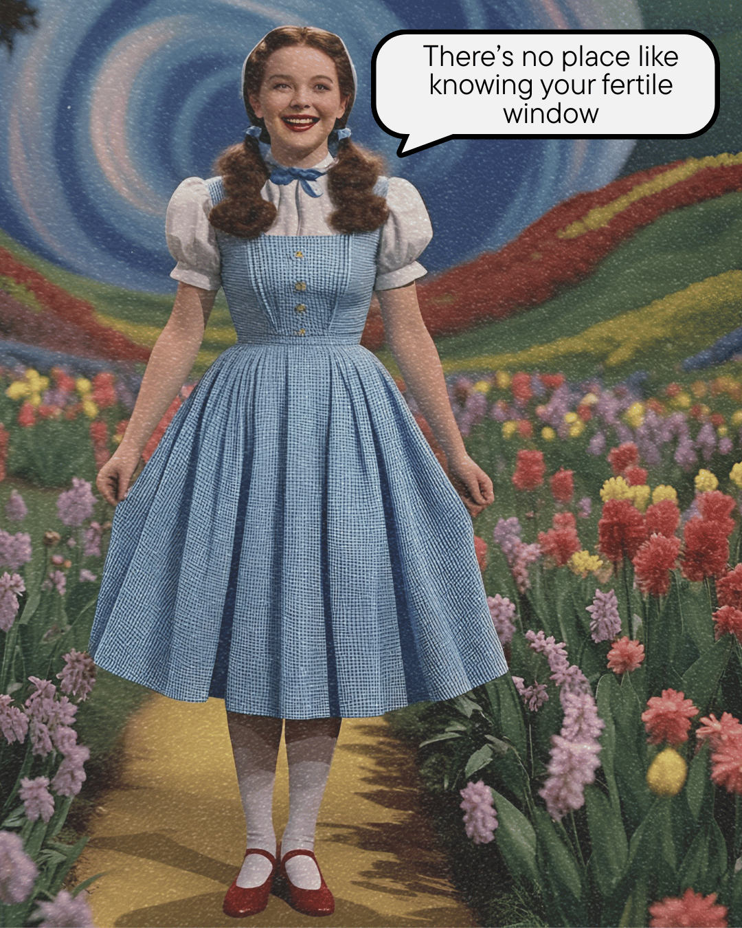 Wizard of Oz meme - There's no place like knowing your fertile window