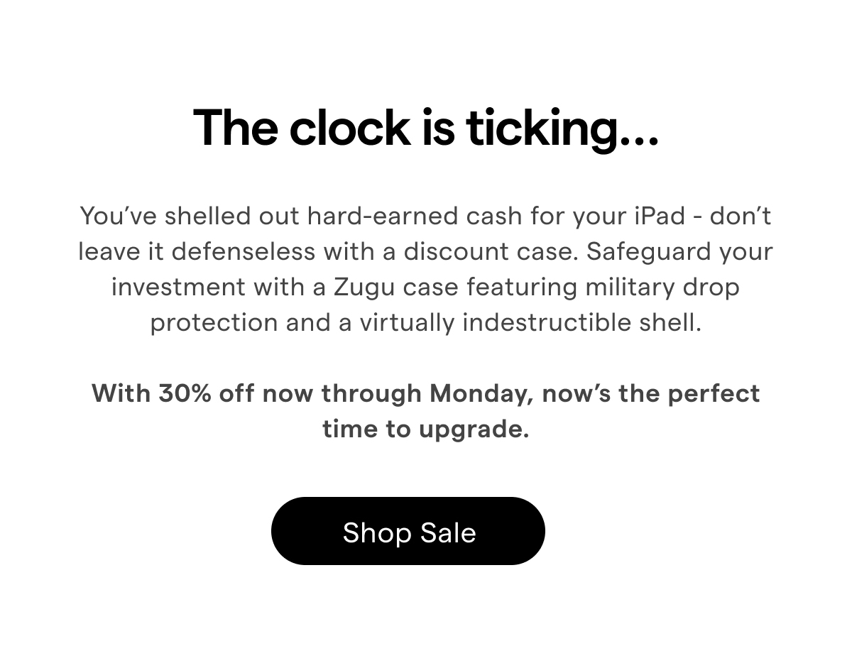 The clock is ticking…⏰ Zugu Case