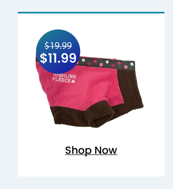 Highline Fleece Dog Coat by Doggie Design - Pink and Brown Polka Dots