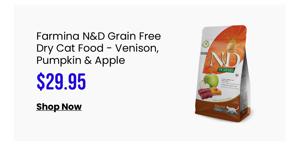 Farmina N&D Grain Free Dry Cat Food - Venison, Pumpkin & Apple